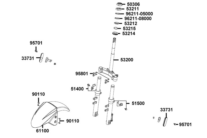 Framgaffel - Stänkskärm